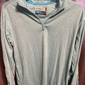 Magellan Outdoors Teal Quarter-Zip Pullover
